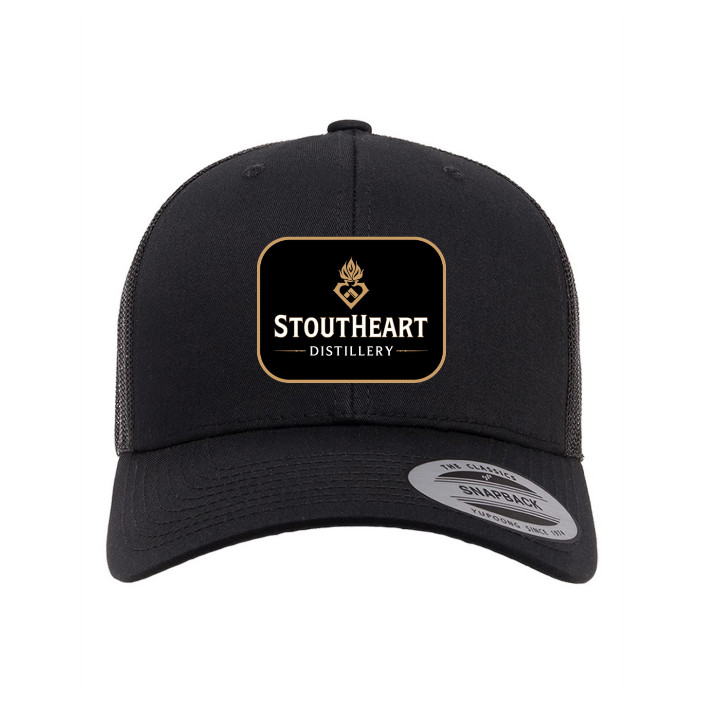 Black StoutHeart Distillery Trucker Hat